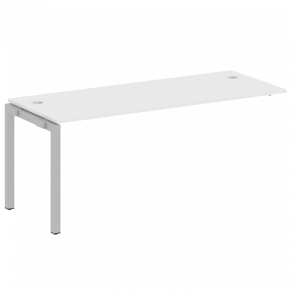 Metal System Quattro Проходной элемент рабочей станции на П-образном м/к 50БП.ПРС-СП-1.5 Белый/Метал