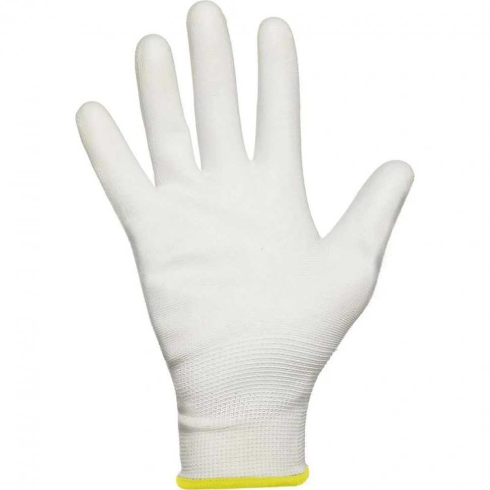 Перчатки защитные TOPFORT нейлоновые с п/у покрытием белые р.10 (XL)