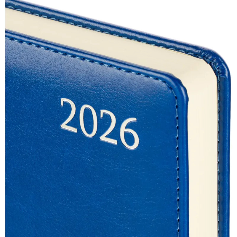 Ежедневник датированный 2026 Attache А5 168л 138x213мм под кожу,темно-синий