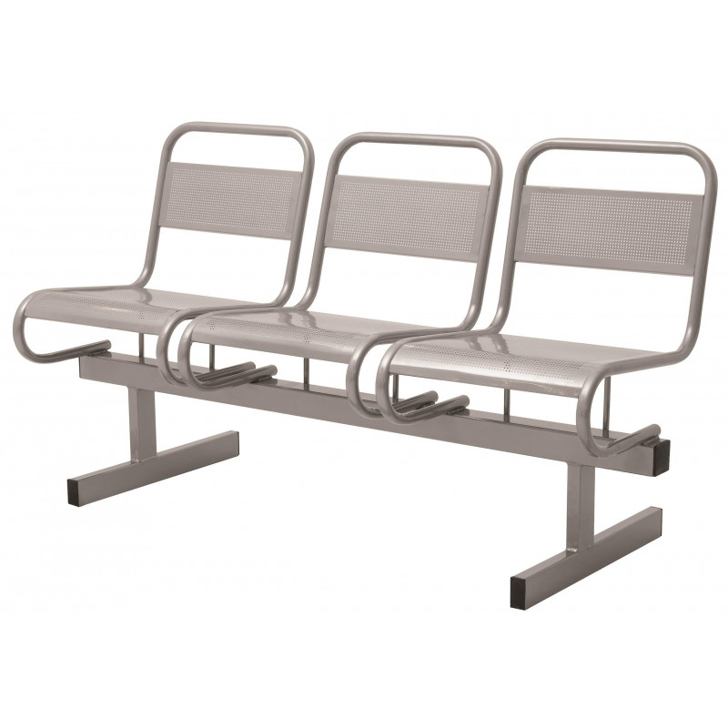 Многоместная секция UD_Раунд перфориров.СМ119-03 3-х мест.серый ral 9006М