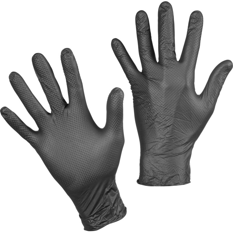 Перчатки одноразовые нитрил GOGRIP BLACK цв.черный (25пар/уп) р.XL,ПС