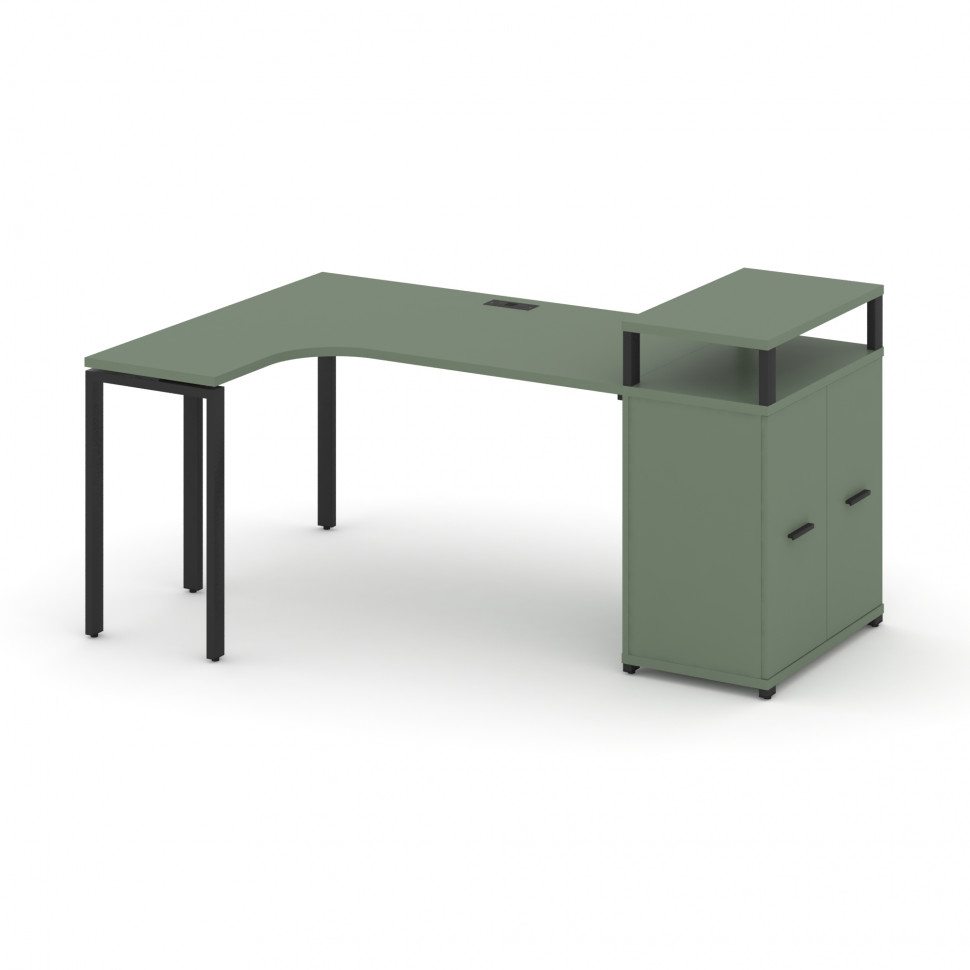 Concept Стол эргономичный с опорным распаш. шкафом с верх. горизонтом CN.SA-211(L) A Кобо/Антрацит/М Concept Стол эргономичный с опорным распаш. шкафом с верх. горизонтом CN.SA-211(L) A Кобо/Антрацит/М