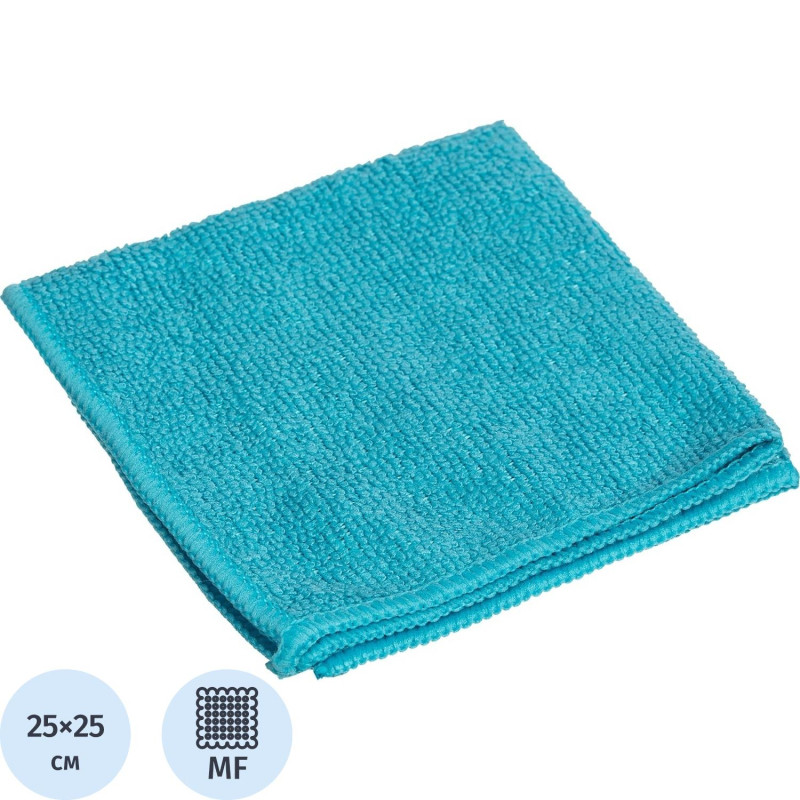 Салфетка хозяйственная из микрофибры универсальная, 180gsm, 25х25см, 1шт/уп