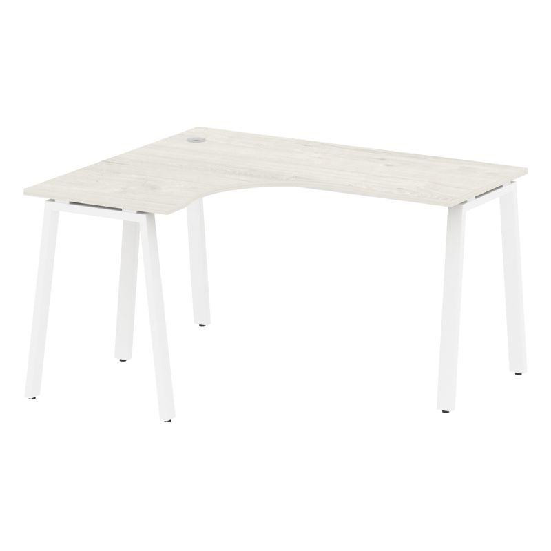Metal System Стол криволинейный левый на А-образном м/к БА.СА-3 (L) Дуб Наварра/Металл Белый 1400*12 Metal System Стол криволинейный левый на А-образном м/к БА.СА-3 (L) Дуб Наварра/Металл Белый 1400*12