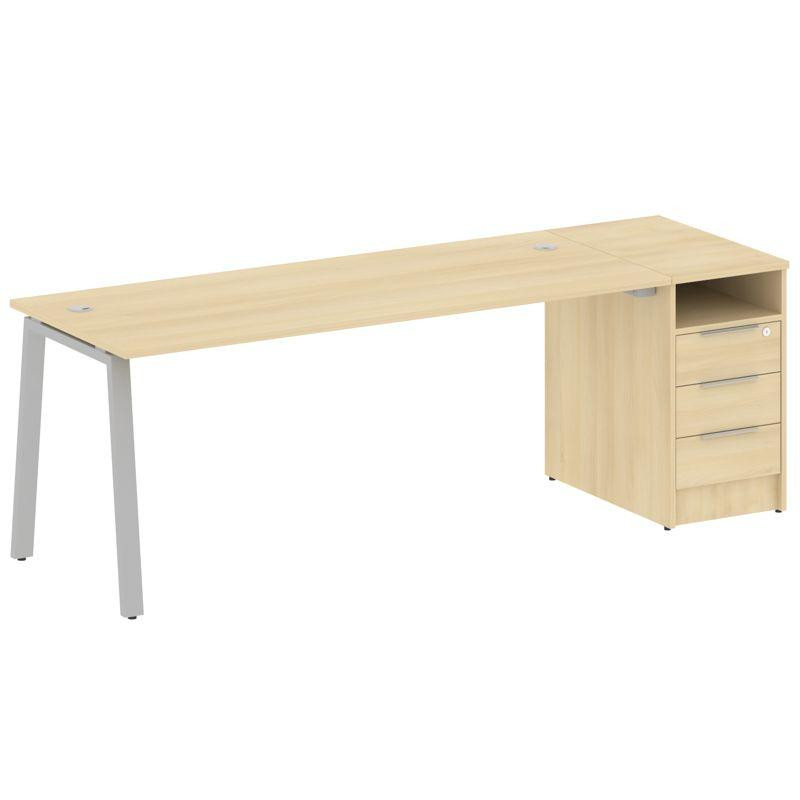 Metal System Рабочая станция с тумбой на А-образном м/к БА.РС-СТП-1.5 Акация Лорка/Металл Серый 2212 Metal System Рабочая станция с тумбой на А-образном м/к БА.РС-СТП-1.5 Акация Лорка/Металл Серый 2212