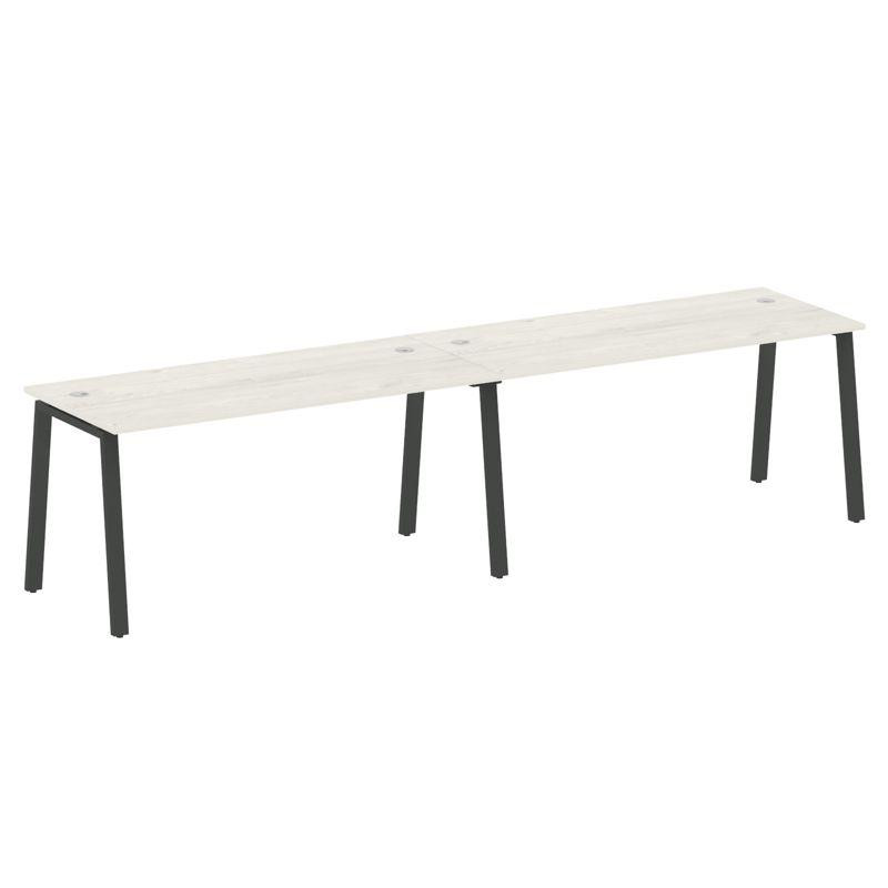 Metal System Рабочая станция на 2 места на А-образном м/к БА.СМ-2.4 Дуб Наварра/Металл Антрацит 3200