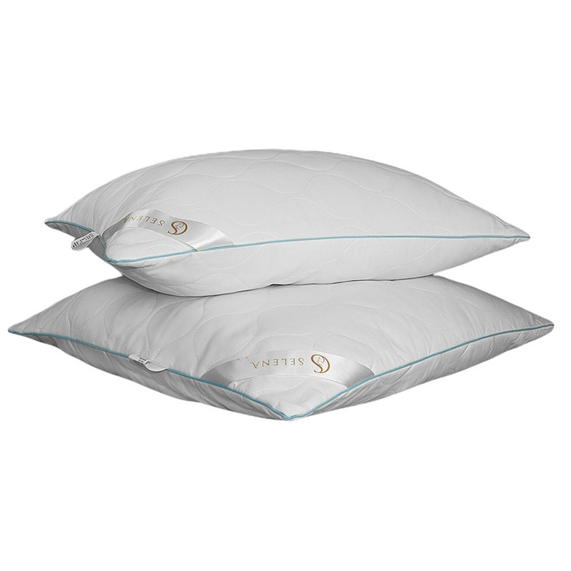 Подушка 70х70 стеганная (микрофибра/лебяжий пух), белый