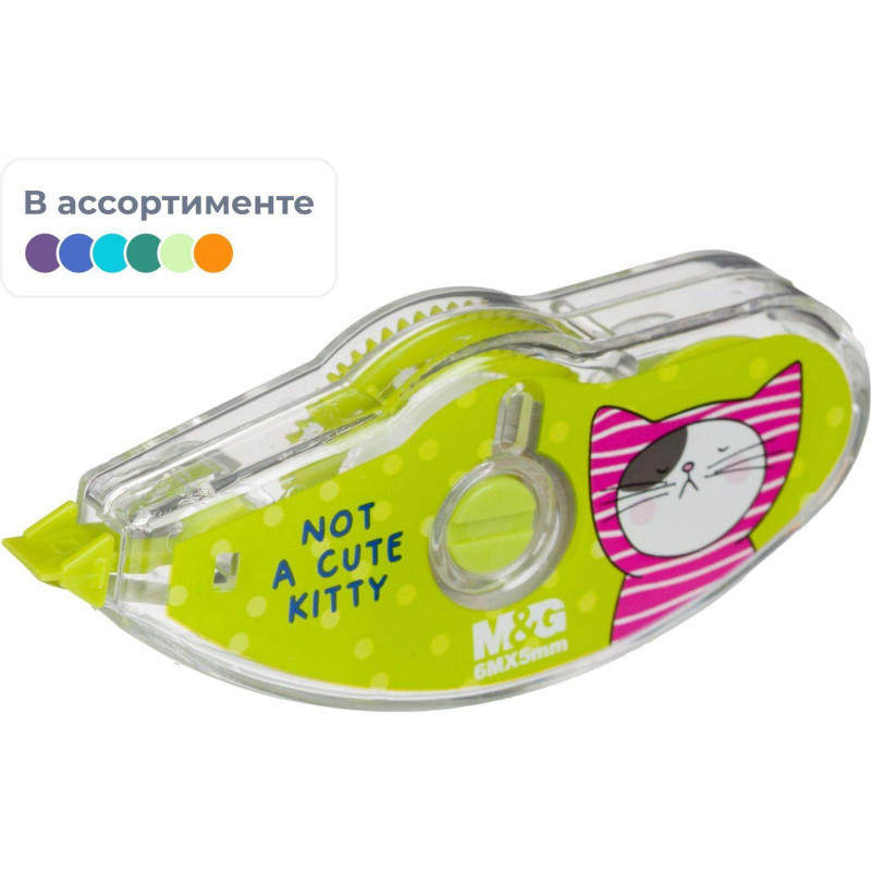 Корректирующая лента M&amp;G So Many Cats 5 мм x 6 м, ассорти, блистер