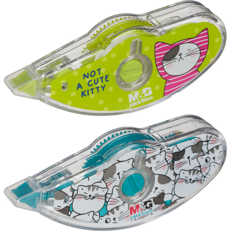 Корректирующая лента M&amp;G So Many Cats 5 мм x 6 м, ассорти, блистер