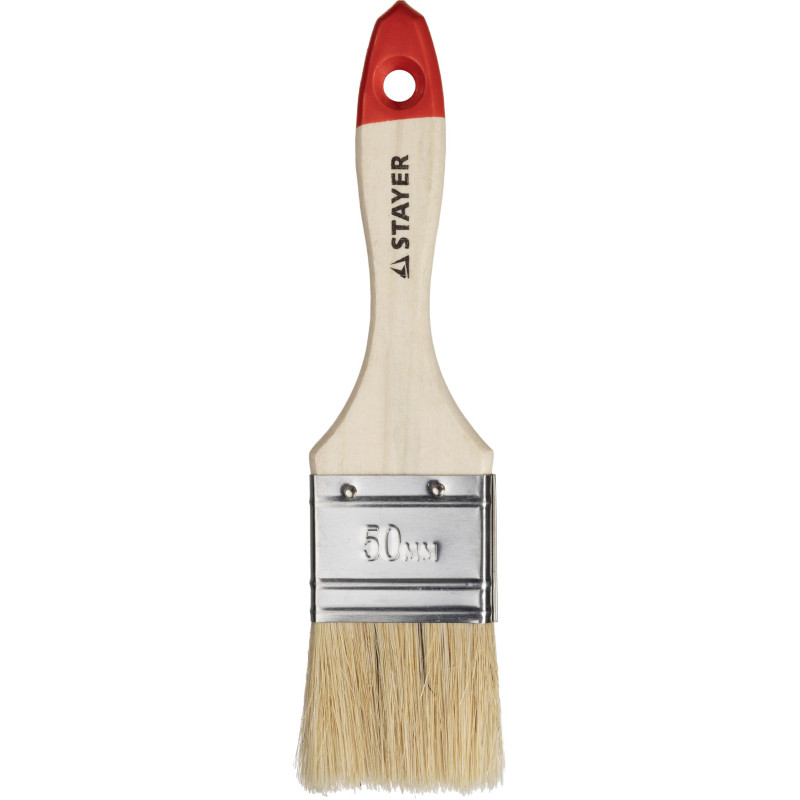 Кисть плоская 2&quot;/50 мм, натур.щетина STAYER 0101-050