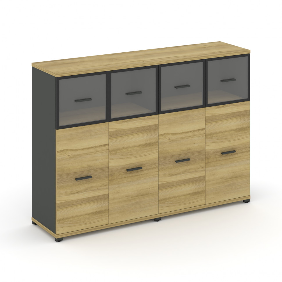 Concept Шкаф 2 широкие секции, 3 ниши CN.STS-324 RPB A Дуб Винченцо/Антрацит/Металл Антрацит/Прозрач Concept Шкаф 2 широкие секции, 3 ниши CN.STS-324 RPB A Дуб Винченцо/Антрацит/Металл Антрацит/Прозрач