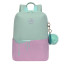 Рюкзак GRIZZLY школьный, укрепленная спинка, отделение для ноутбука до 13", для девочек, "PINK/MINT", 34х24х12 см, RXL-320-2/2