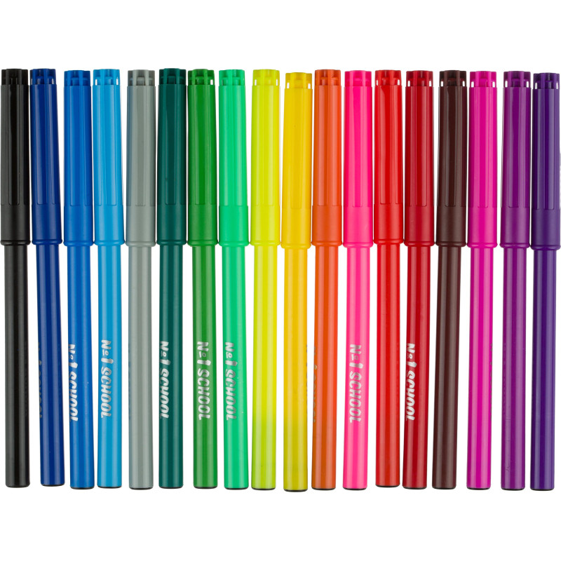 Фломастеры №1School Волшебный Единорог 18цв, вентилир,смыв, блист. упак