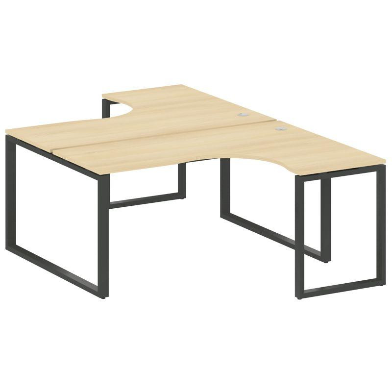 Metal System Рабочая станция криволинейная на О-образном м/к БО.РАС-СА-2.4 Акация Лорка/Металл Антра