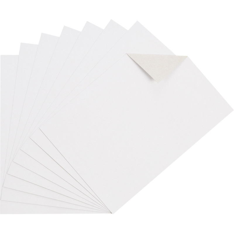 Картон белый  8л,А4 немелованный ColorPics в папке