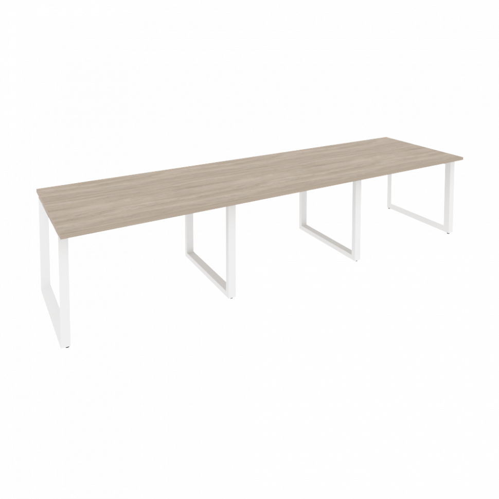Onix Стол переговорный O.MO-PRG-3.2 Дуб Аттик/Металл Белый 3540*980*750 Onix Стол переговорный O.MO-PRG-3.2 Дуб Аттик/Металл Белый 3540*980*750