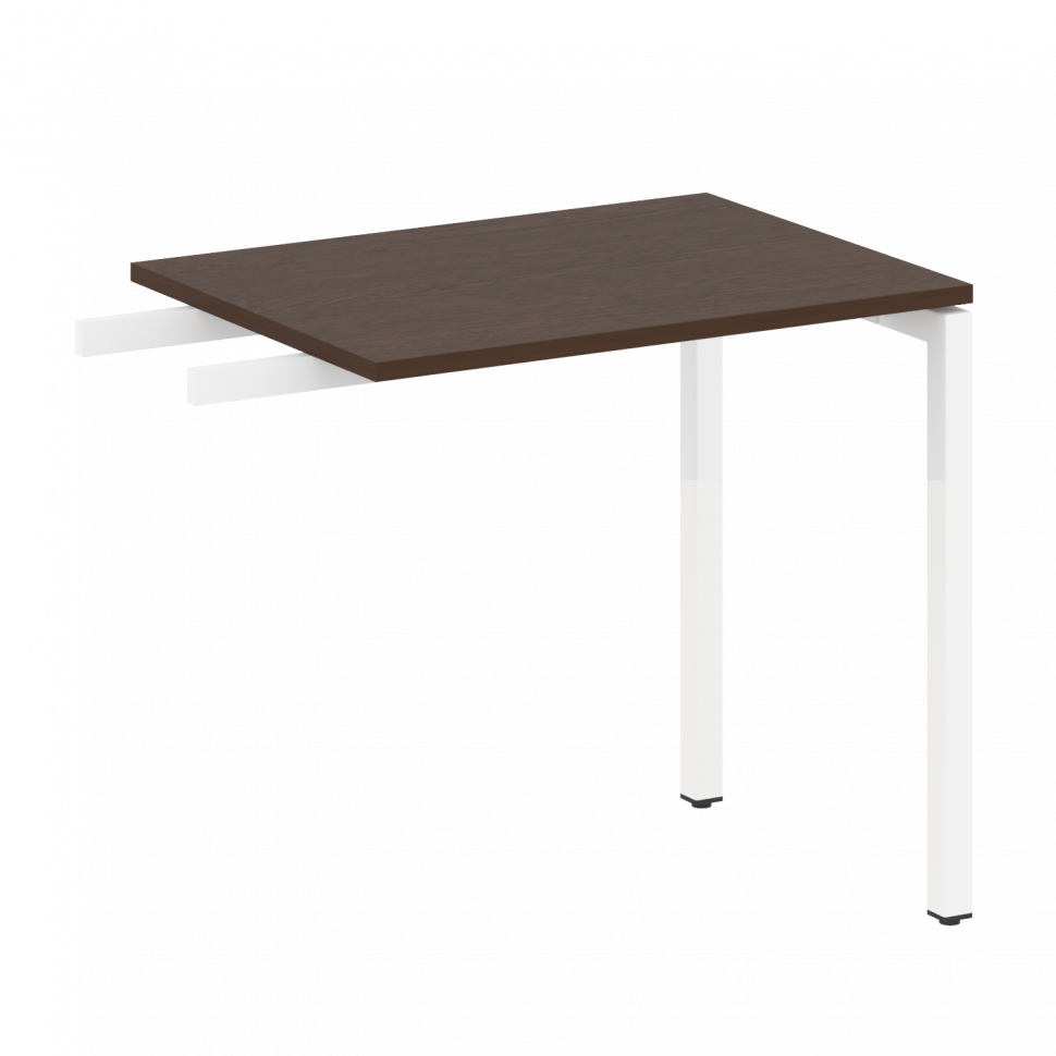 Metal System Quattro Приставной элемент на П-образном м/к 40БП.ПР-2 Венге Цаво/Металл Белый 800*600*