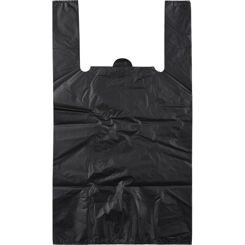 Пакет-майка УСИЛЕННЫЙ,ПНД, 40+18x70см,черный, 45 мкм, 50 шт/уп