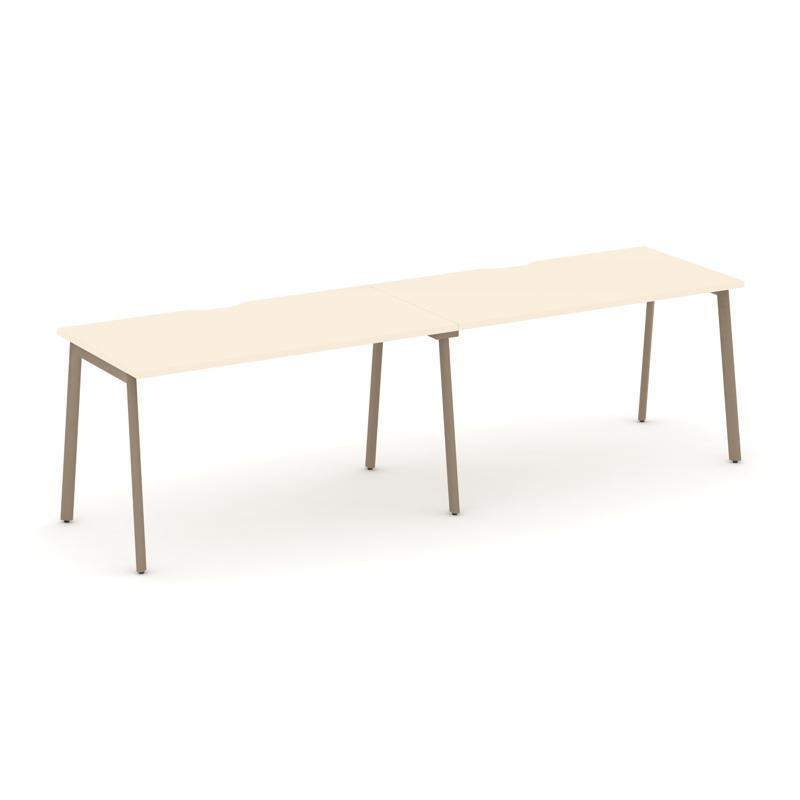 Estetica Рабочая станция 2 места ES.RS-2.3-VP Сатин/Металл Латте 2760*730*750