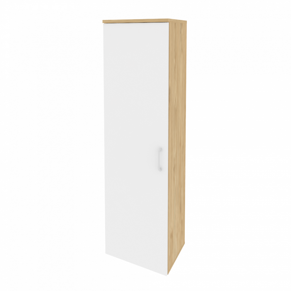Onix Гардероб узкий (левое исполнение) O.GB-1 (L) Тиквуд Светлый/Белый Бриллиант 560*420*1977