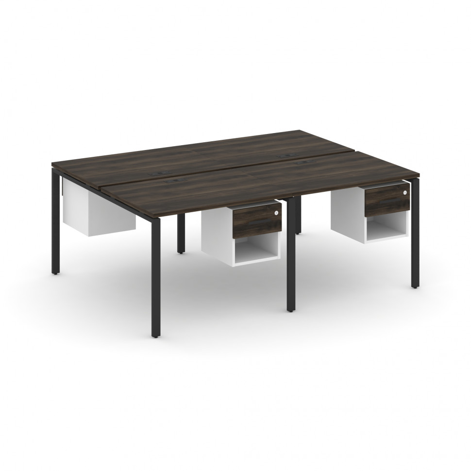 Concept Рабочая станция двухсторонняя с подвесными тумбами на 4 места CN.DRS-137 B Дуб Мали/Белый Бр Concept Рабочая станция двухсторонняя с подвесными тумбами на 4 места CN.DRS-137 B Дуб Мали/Белый Бр