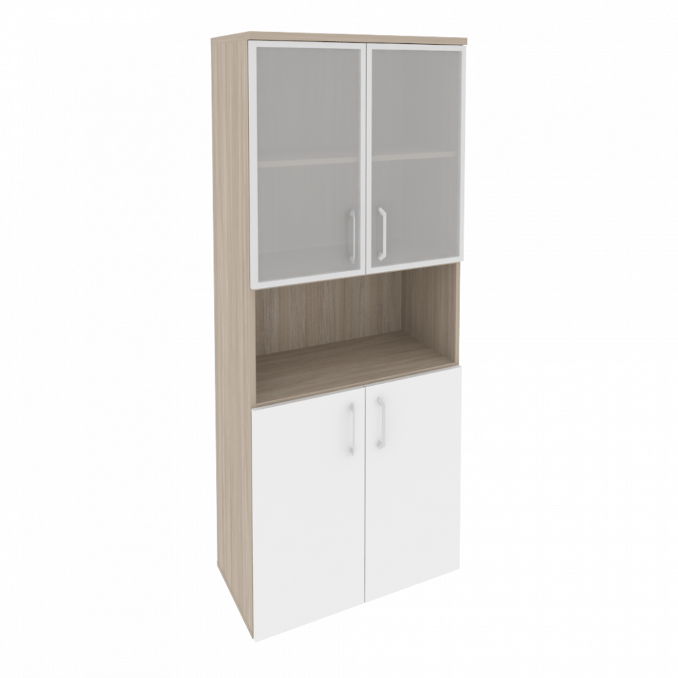 Onix Шкаф высокий широкий O.ST-1.4 R Дуб Аттик/Белый Бриллиант 800*420*1977
