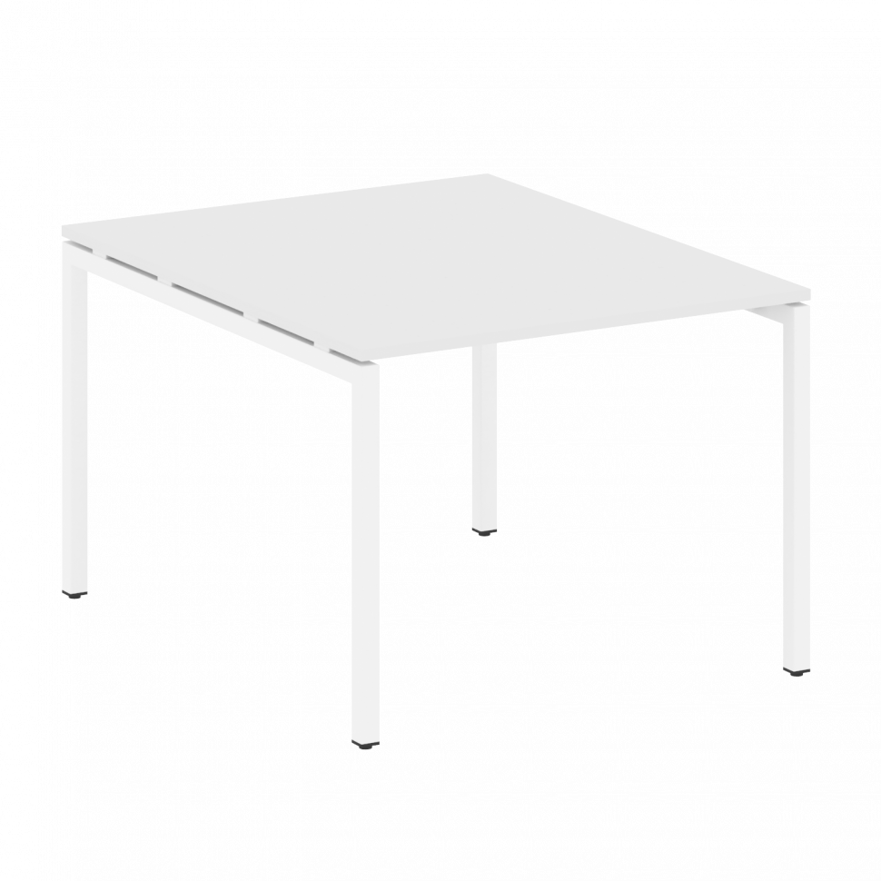 Metal System Quattro Переговорный стол (1 столешница) на П-образном м/к 40БП.ПРГ-1.1 Белый/Металл Бе