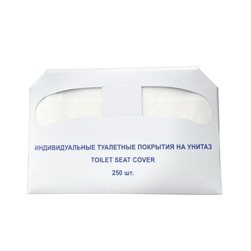 Одноразовые покрытия на унитаз 250шт/уп 1/2 сложения C-98 Одноразовые покрытия на унитаз 250шт/уп 1/2 сложения C-98