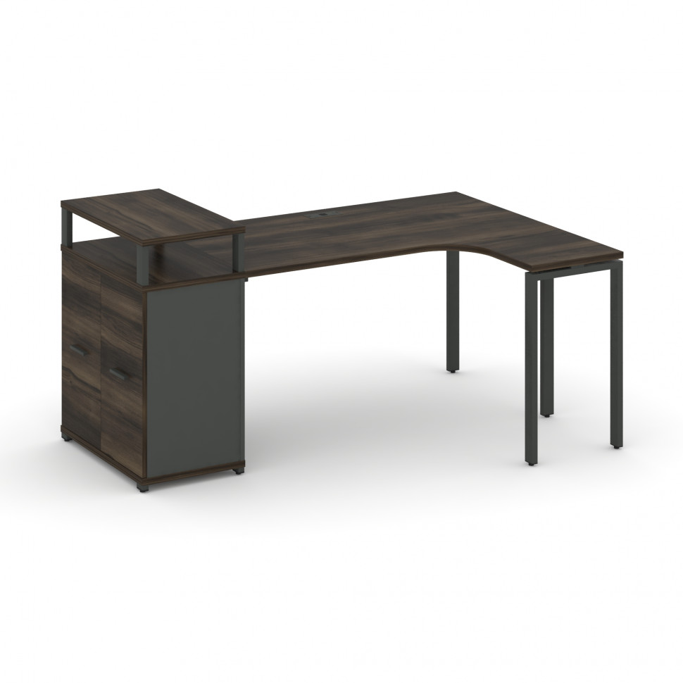 Concept Стол эргономичный с опорным распаш. шкафом с верх. горизонтом CN.SA-212(R) A Дуб Мали/Антрац Concept Стол эргономичный с опорным распаш. шкафом с верх. горизонтом CN.SA-212(R) A Дуб Мали/Антрац