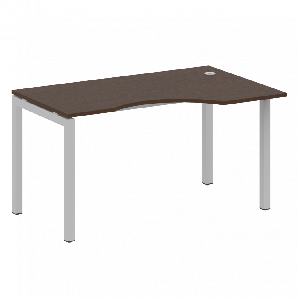 Metal System Quattro Стол криволинейный правый на П-образном м/к 50БП.СА-2 (R) Венге Цаво/Металл Сер