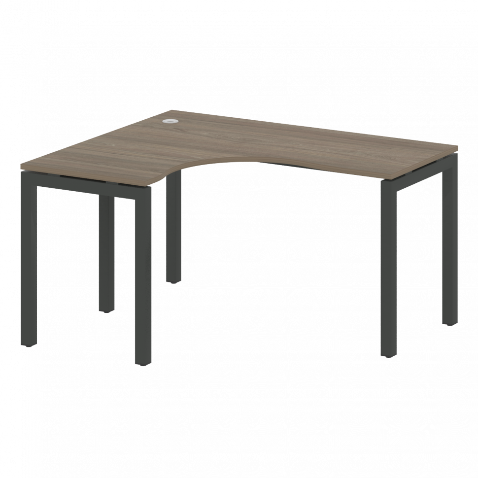 Metal System Quattro Стол криволинейный левый на П-образном м/к 50БП.СА-3 (L) Вяз Благородный/Металл