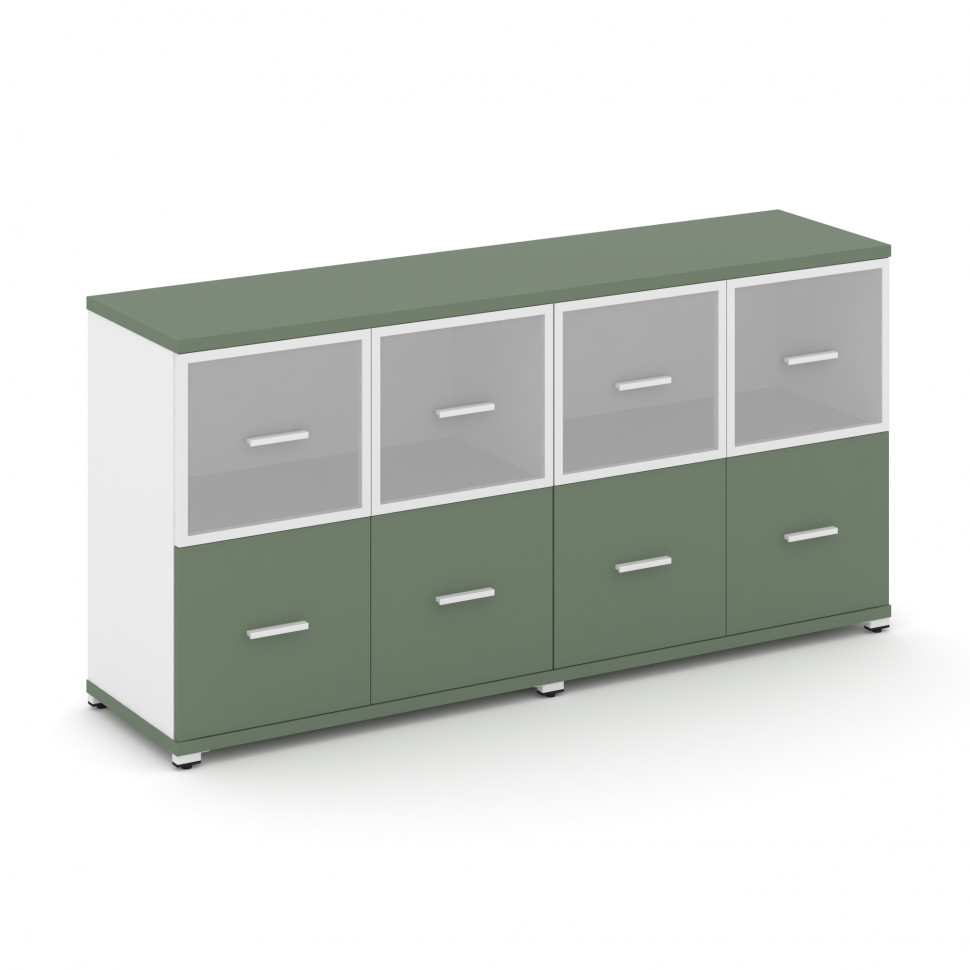 Concept Шкаф 2 широкие секции, 2 нишии CN.STS-222 RMW W Кобо/Белый Бриллиант/Металл Белый/Сатин 1668