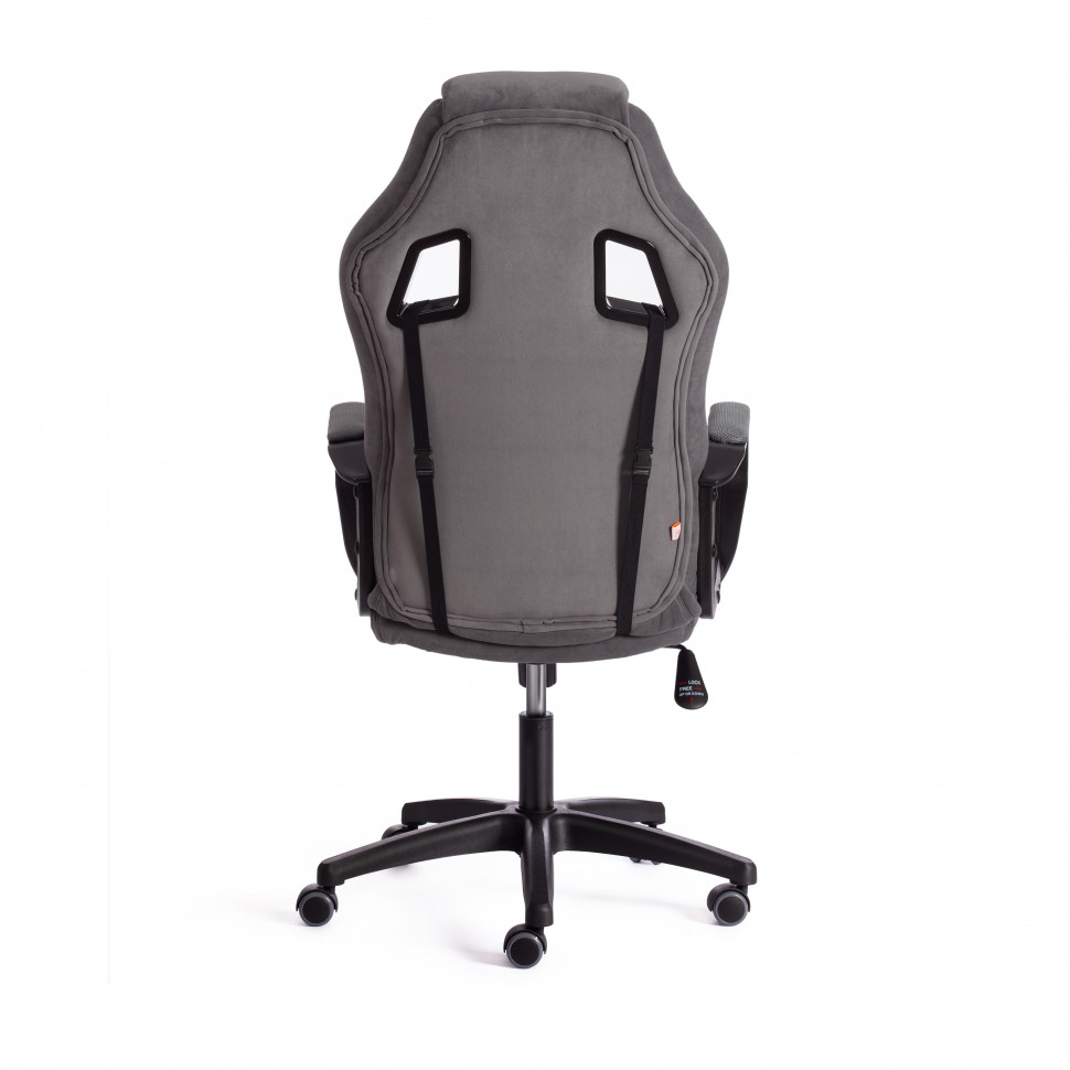 Кресло DRIVER (22) флок/ткань, серый/серый, 29/TW-12