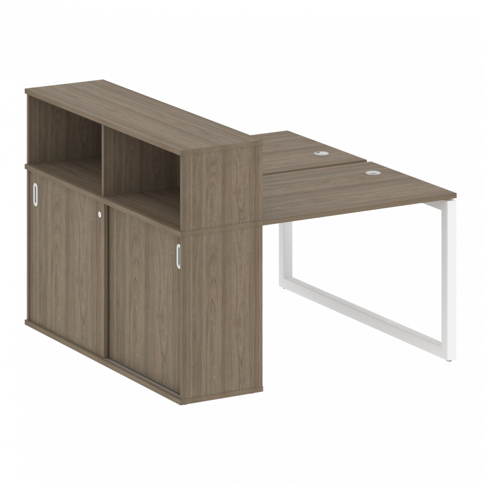 Metal System Quattro Рабочая станция с шкафом-купе на О-образном м/к 50БО.РС-СШК-2.1 Т Вяз Благородн Metal System Quattro Рабочая станция с шкафом-купе на О-образном м/к 50БО.РС-СШК-2.1 Т Вяз Благородн