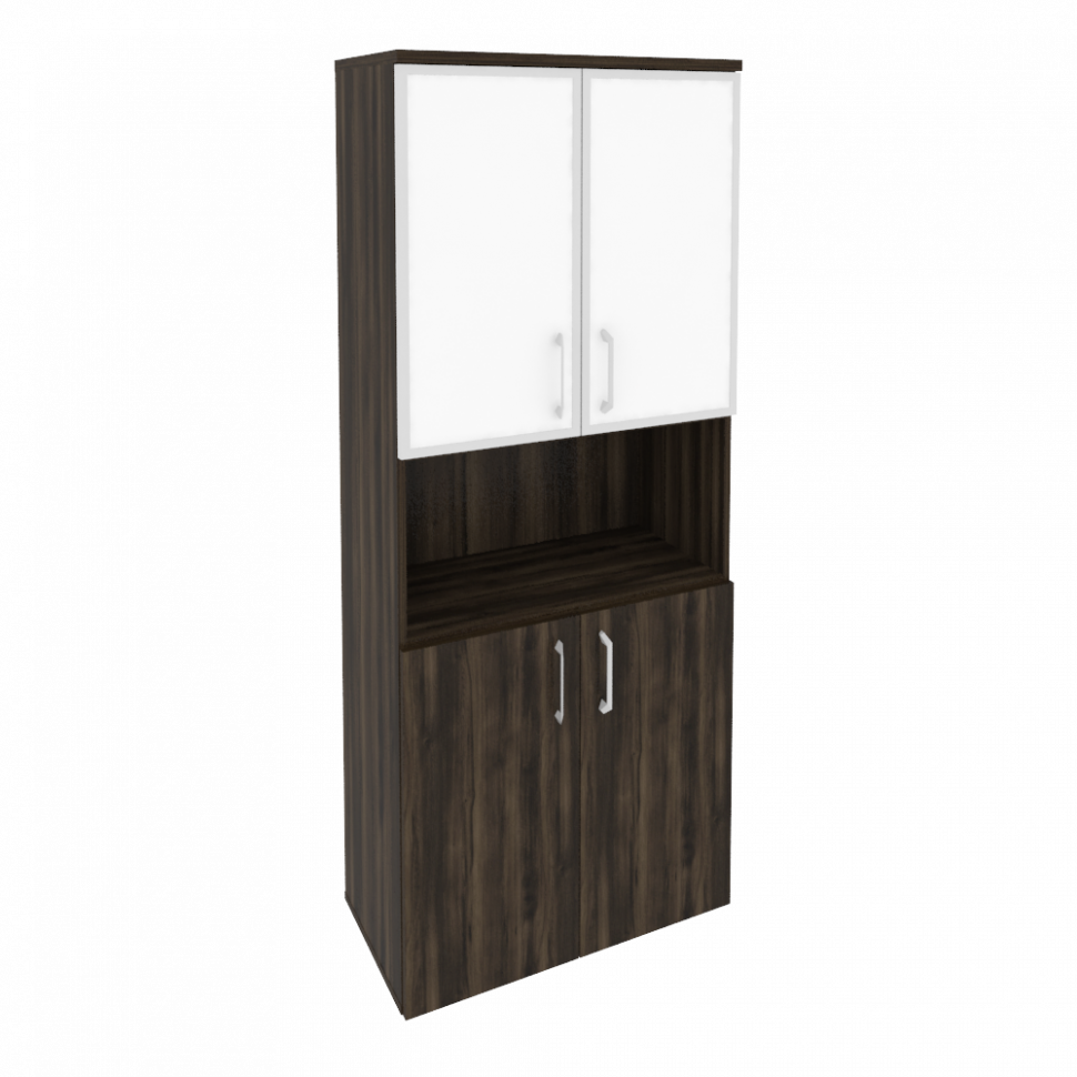 Onix Шкаф высокий широкий O.ST-1.4 R white Дуб Мали/Стекло White 800*420*1977