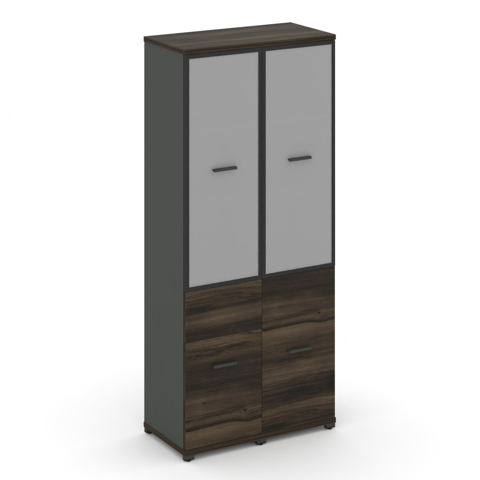 Concept Шкаф 2 узкие секции, 5 ниш CN.STU-522 RMB A Дуб Мали/Антрацит/Металл Антрацит/Сатин 836*420*