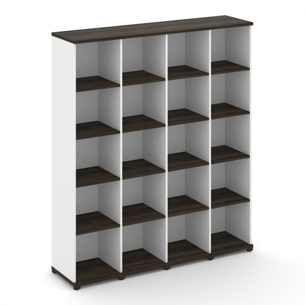 Concept Стеллаж 4 узкие секции, 5 ниш CN.STU-540 Дуб Мали/Белый Бриллиант/Металл Черный 1668*420*192 Concept Стеллаж 4 узкие секции, 5 ниш CN.STU-540 Дуб Мали/Белый Бриллиант/Металл Черный 1668*420*192