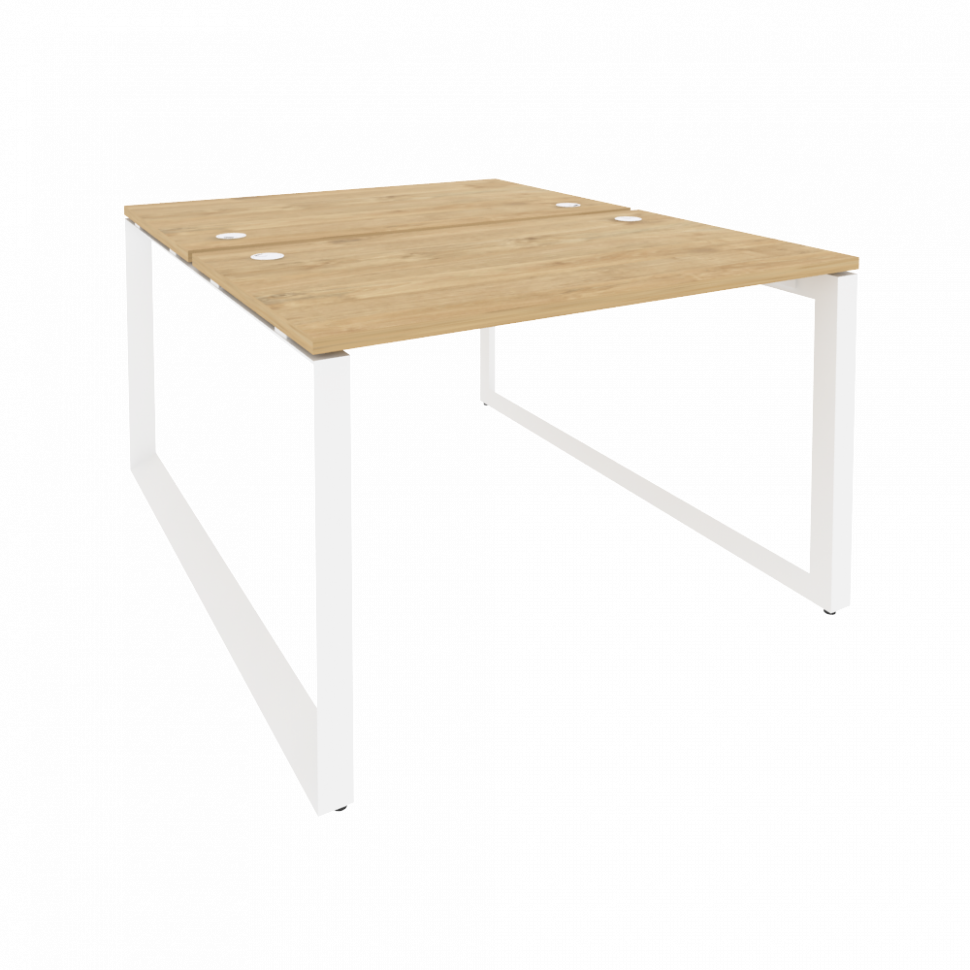 Onix Рабочая станция на О-образном м/к O.MO-D.RS-2.2.7 Тиквуд Светлый/Металл Белый 1180*1475*750