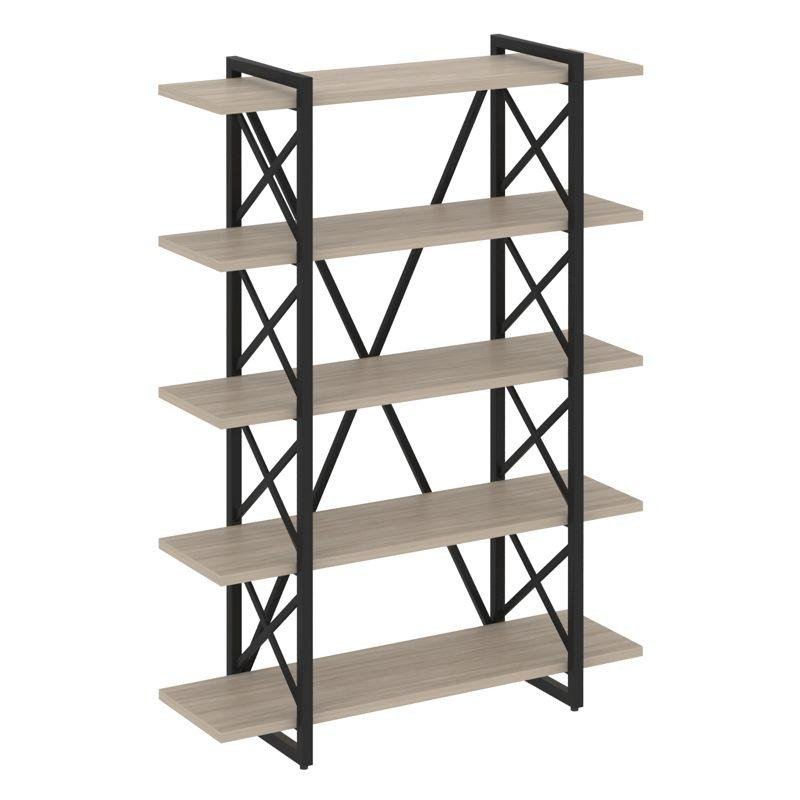 Loft Стеллаж на рег. опорах-5 полок VR.L-MST.O-5.8V Дуб Аттик/Металл Черный 1200*400*1650 Loft Стеллаж на рег. опорах-5 полок VR.L-MST.O-5.8V Дуб Аттик/Металл Черный 1200*400*1650