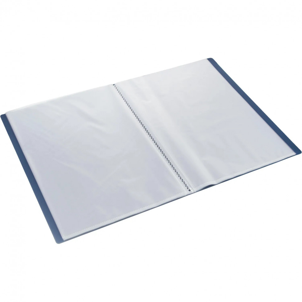 Папка файловая 40 файлов Attache Metallics А4, 800мкм, этикетка, синий