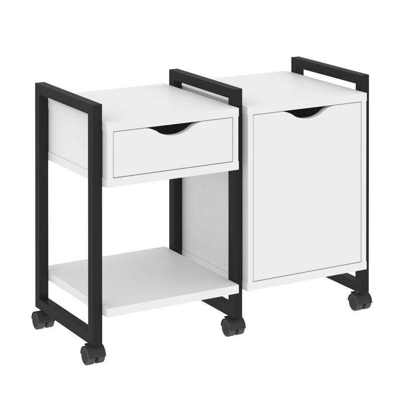 Loft Тумба на колесных опорах VR.L-TN-3.K Белый Бриллиант/Металл Черный 970*460*767 Loft Тумба на колесных опорах VR.L-TN-3.K Белый Бриллиант/Металл Черный 970*460*767