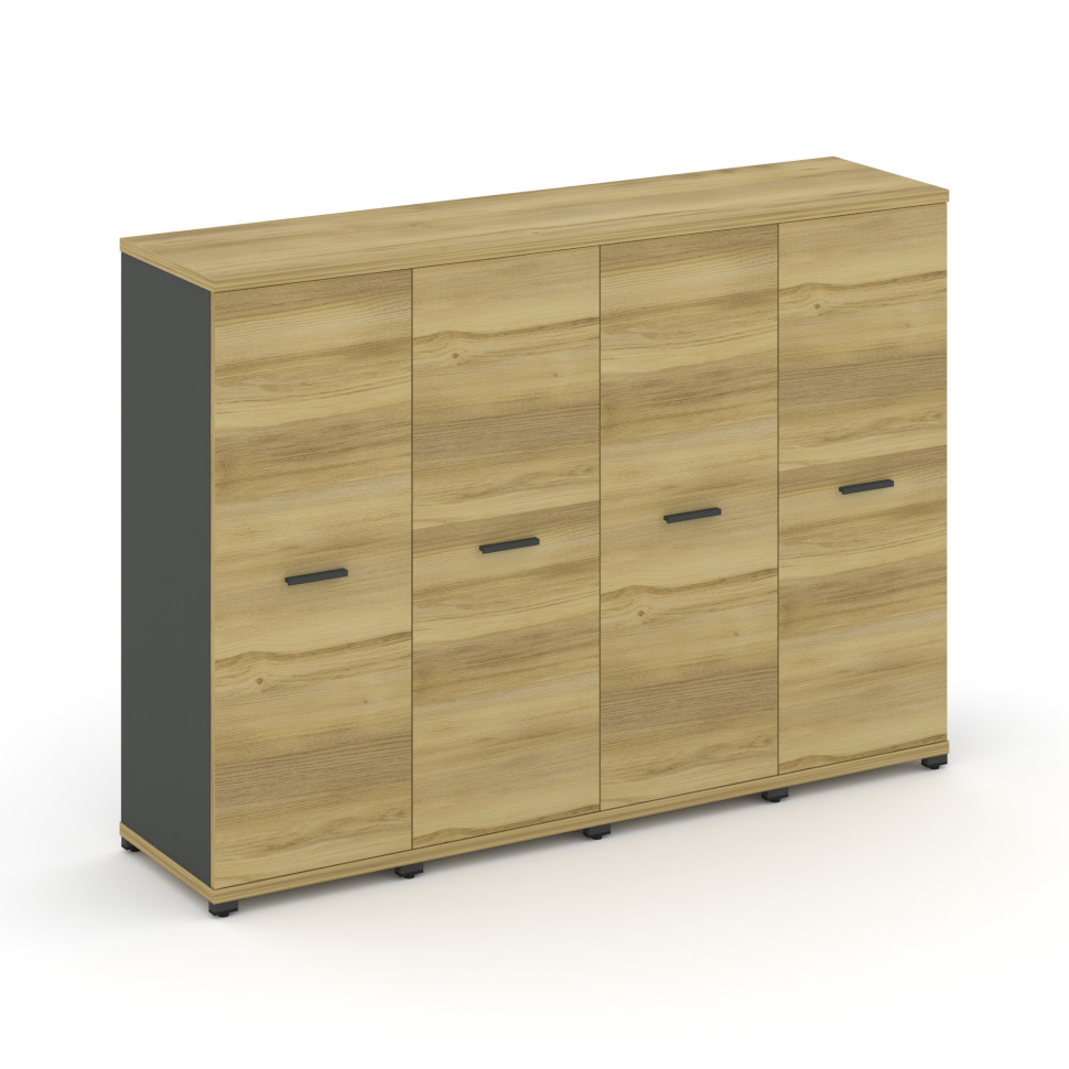 Concept Шкаф 4 узкие секции, 3 ниши CN.STU-346 A Дуб Винченцо/Антрацит/Металл Антрацит 1668*420*1186