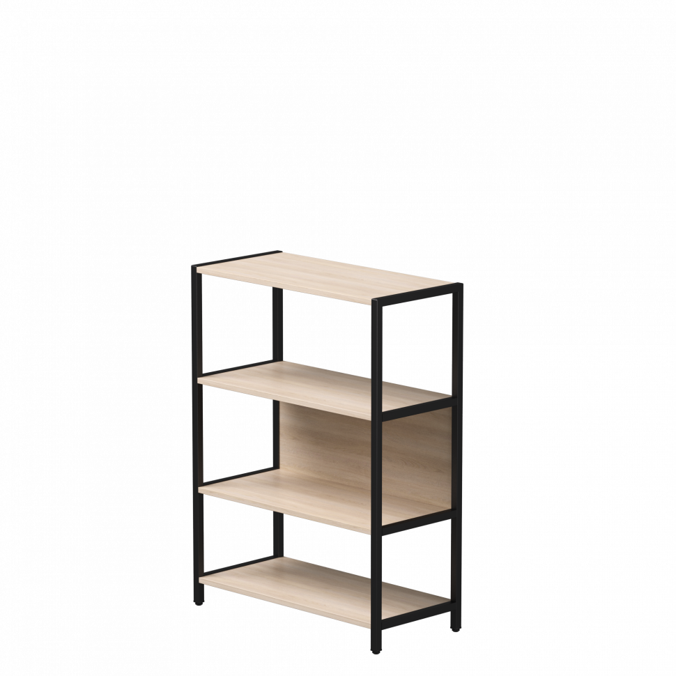 Стеллаж металлический средний Everprof EVO (ЭВО) 830х385x1120 Дуб Соната/Черный