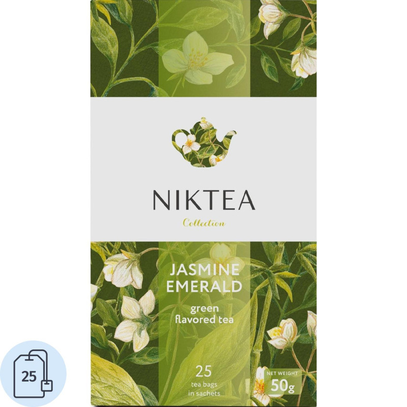 Чай Niktea зеленый Jasmine Emerald, 25пак/уп