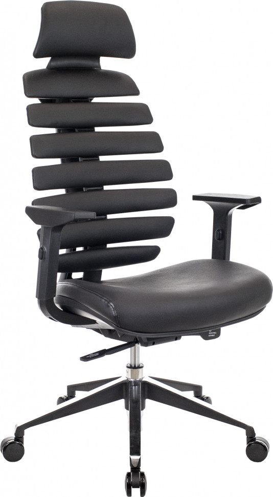 Кресло Everprof Ergo Black (Эрго Блэк) Кожа Черный