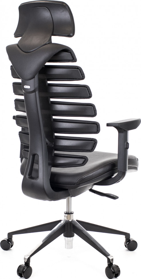 Кресло Everprof Ergo Black (Эрго Блэк) Кожа Черный