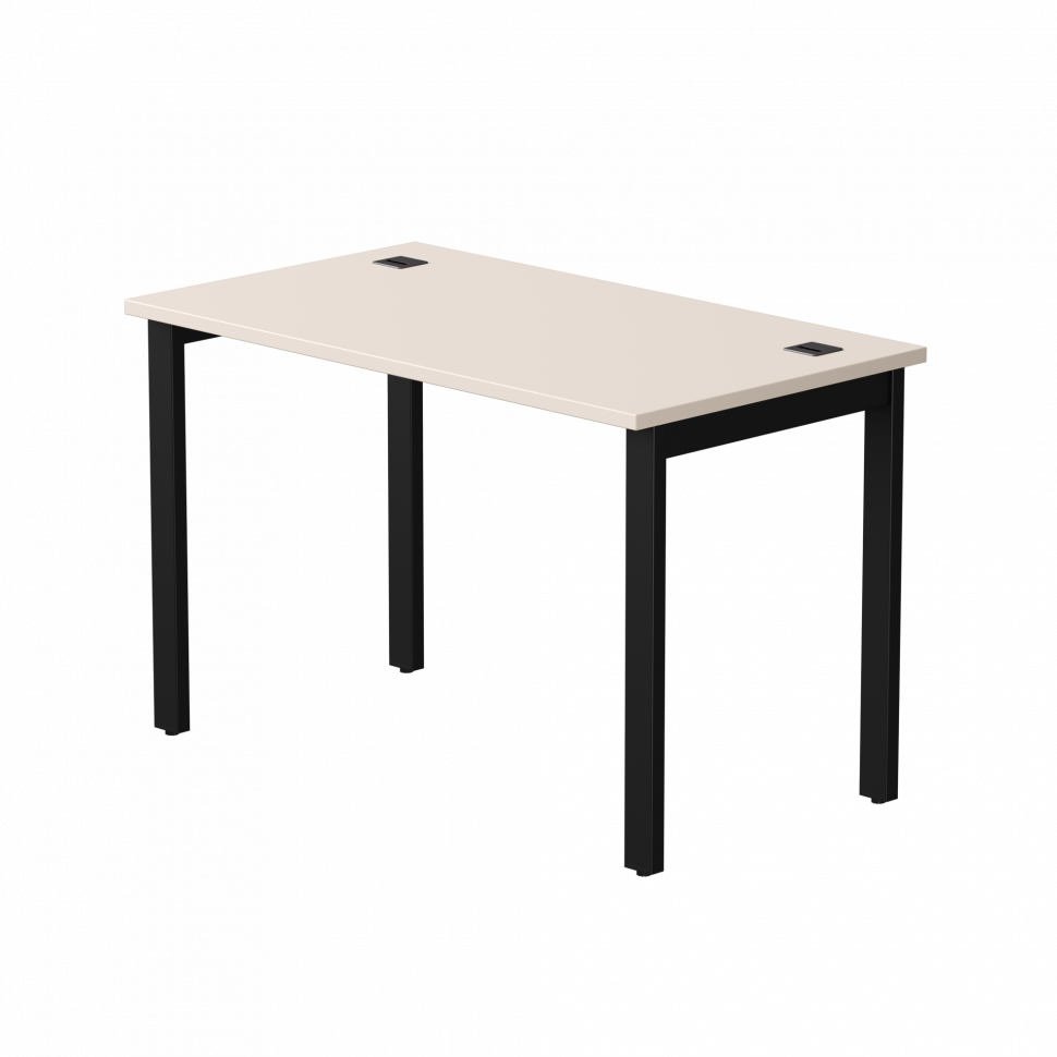 Стол прямой Everprof EVO (ЭВО) на металлокаркасе 1180х670х755 мм Кашемир/Черный