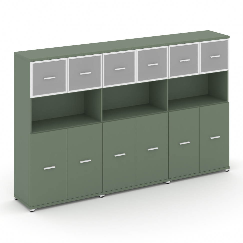 Concept Шкаф 3 широкие секции, 4 ниши CN.STS-435 RMW W Кобо/Металл Белый/Сатин 2500*420*1554 Concept Шкаф 3 широкие секции, 4 ниши CN.STS-435 RMW W Кобо/Металл Белый/Сатин 2500*420*1554