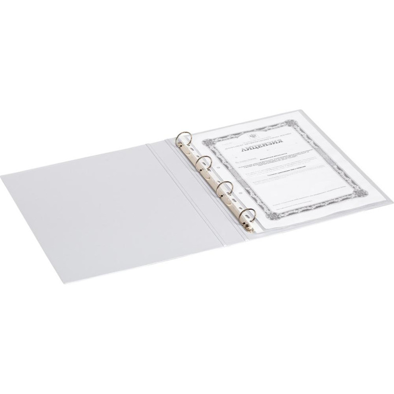 Папка на 4-х кольцах 35мм  серая Россия