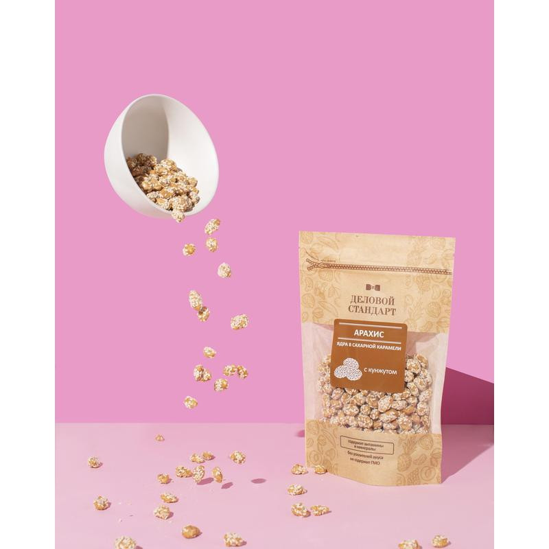 Арахис Деловой Стандарт в карамели с кунжутом 200г